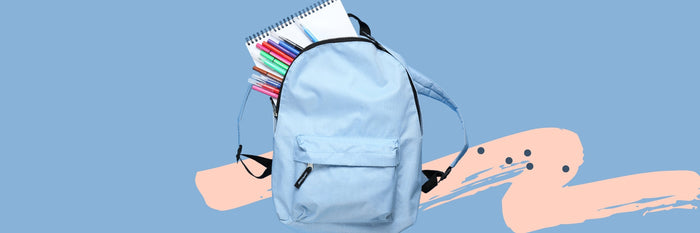 Backpack full of supplies for a phone free school environment