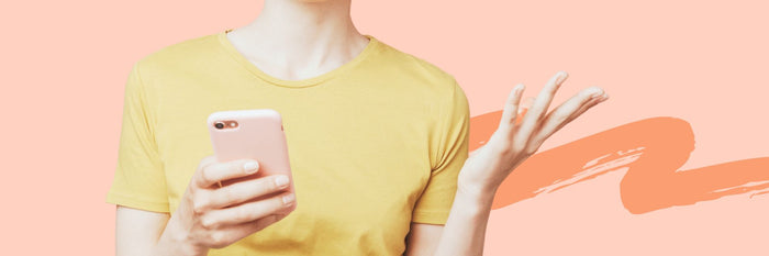 Girl holding phone considering Social Media Connection